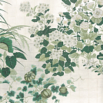 Обои ручная роспись Uki Hana Original Colourway on 12 Carat White Gold gilded paper варинант исполнения - 2 | Loft Concept в Кирове