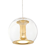 Подвесной светильник со стеклянным плафоном Inner Gleam Globe gold  варинант исполнения - 2 | Loft Concept в Кирове