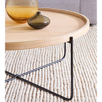 Журнальный стол с круглой деревянной столешницей Urban Style Space варинант исполнения - 3 | Loft Concept в Кирове