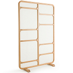 Ширма из массива дуба и ткани Arcuri Screen варинант исполнения - 1 | Loft Concept в Кирове