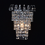 Бра настенное цвета хром с прозрачными квадратными хрустальными подвесками Crystal Regena варинант исполнения - 2 | Loft Concept в Кирове