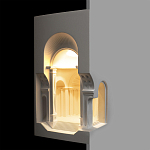 Встраиваемый в стену гипсовый светильник под покраску с арками и рельефными колоннами Antiquity Athena варинант исполнения - 1 | Loft Concept в Кирове