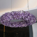 Люстра кргулая из фиолетового хрустального камня Purple Diamond варинант исполнения - 3 | Loft Concept в Кирове