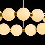 Люстра круглая с матовыми белыми шарами PEARLS Suspension варинант исполнения - 7 | Loft Concept в Кирове