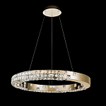 Люстра золотая в форме кольца с мозаичным хрустальным оформлением Sparks of Crystal варинант исполнения - 3 | Loft Concept в Кирове