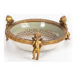 Чаша фарфоровая на бронзовых ножках в виде ангелов Porcelain Angels of Paradise варинант исполнения - 2 | Loft Concept в Кирове