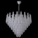 Люстра с подвесками из рифленного стекла в форме капель Textured Glass Chandelier варинант исполнения - 8 | Loft Concept в Кирове