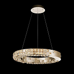 Люстра золотая в форме кольца с мозаичным хрустальным оформлением Sparks of Crystal варинант исполнения - 1 | Loft Concept в Кирове