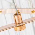 Люстра подвесная круглая с прозрачными хрустальными трубками и золотистым каркасом Диаметр 44 см Hexagon Tube Light варинант исполнения - 4 | Loft Concept в Кирове