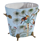 Кашпо из голубого фарфора с бронзовыми элементами Blue Garden варинант исполнения - 3 | Loft Concept в Кирове