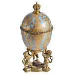 Шкатулка на величественных львах из фарфора с бронзовыми элементами Eden Garden варинант исполнения - 1 | Loft Concept в Кирове