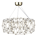 Люстра с тонкой металлической конструкцией цвета золото Quasar варинант исполнения - 3 | Loft Concept в Кирове