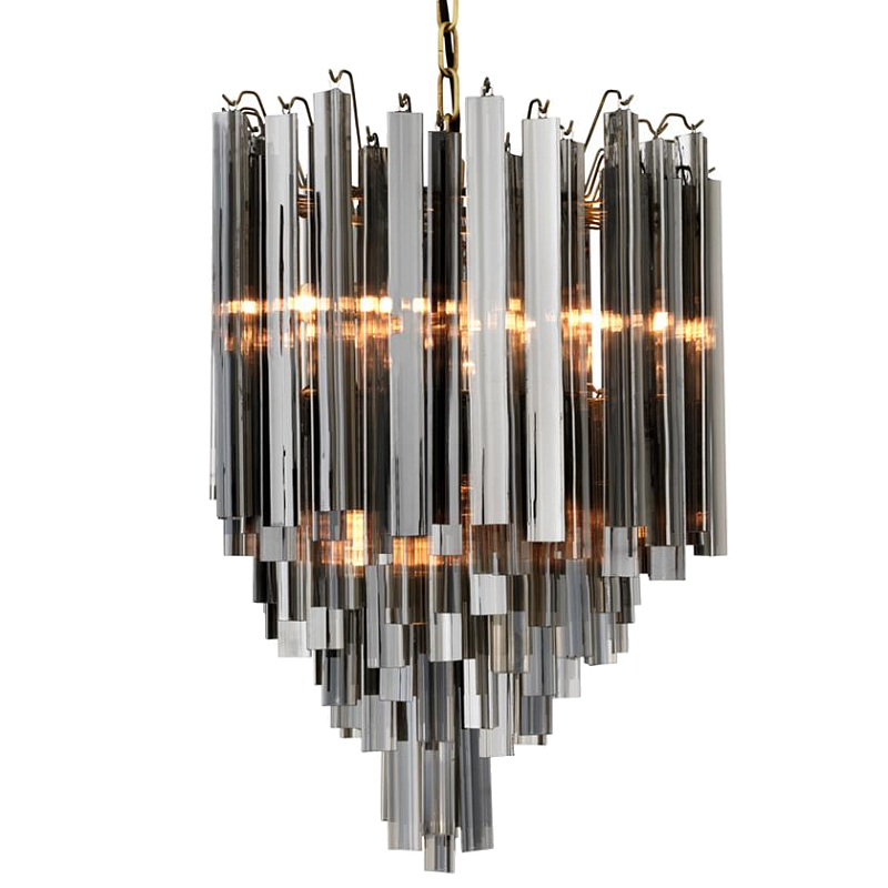 Люстра Chandelier Salerno Латунь Стекло Смок Люстра Chandelier Salerno Латунь Стекло Смок в Кирове | Loft Concept