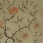 Обои ручная роспись Gustavian Tree of Life Special Colourway on brown Williamsburg варинант исполнения - 1 | Loft Concept в Кирове