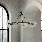 Люстра круглая с литыми стеклянными дисками Olympe Glass Chandelier варинант исполнения - 5 | Loft Concept в Кирове