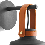 Черное матовое бра с декором под кожу Chestery варинант исполнения - 3 | Loft Concept в Кирове