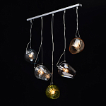 Люстра линейная с 5-ю разноцветными стеклянными плафонами Kaleido варинант исполнения - 3 | Loft Concept в Кирове