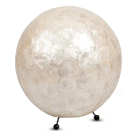 Настольная лампа из перламутра на металлическом каркасе Indonesian Egg варинант исполнения - 1 | Loft Concept в Кирове