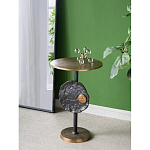 Столик приставной с абстрактным основанием и акцентом в виде золотистого диска Heavenly Space варинант исполнения - 6 | Loft Concept в Кирове