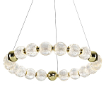 Люстра подвесная кольцевая с прозрачными рифлеными шарообразными плафонами Crystal Globule варинант исполнения - 1 | Loft Concept в Кирове