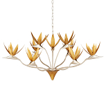 Люстра с плафонами в виде цветов Golden Bird of Paradise варинант исполнения - 4 | Loft Concept в Кирове