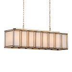 Люстра прямоугольная с каркасом золотого цвета Soft Glow Lamps варинант исполнения - 2 | Loft Concept в Кирове