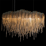 Люстра подвесная с металлическими цепочками и изогнутыми металлическими дугами 72 см Atlantis Chain варинант исполнения - 6 | Loft Concept в Кирове