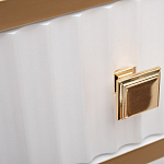 Консоль с ящиком белая с золотом Textured White Console with Gold варинант исполнения - 4 | Loft Concept в Кирове