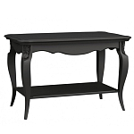 Стол журнальный черный из массива бука с полкой в стиле прованс Black Provence варинант исполнения - 1 | Loft Concept в Кирове