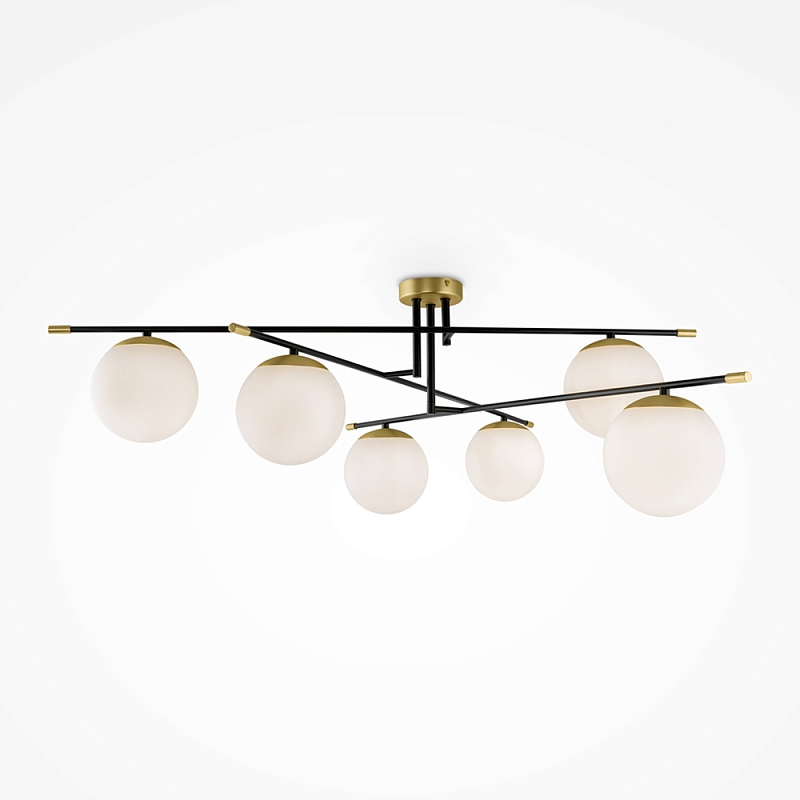 Потолочный светильник Spike Balls Hanging Lamp Белый Золотой Черный в Кирове | Loft Concept 