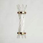 Подвесной светильник с цилиндром из прозрачных стеклянных трубок Nembus варинант исполнения - 5 | Loft Concept в Кирове