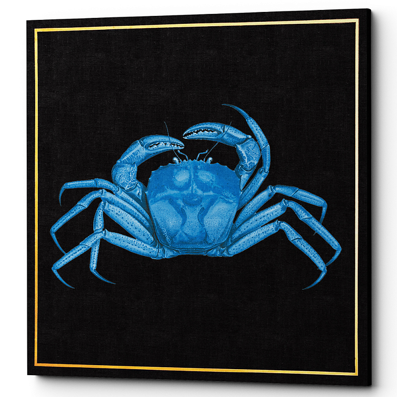 Постер Blue Crab Poster Черный Морская синь Постер Blue Crab Poster Черный Морская синь в Кирове | Loft Concept