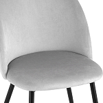 Мягкий стул в сером велюре Miruna Chair варинант исполнения - 7 | Loft Concept в Кирове