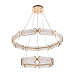 Люстра с 2-мя кольцами с текстурным природным рисунком IceFlame варинант исполнения - 1 | Loft Concept в Кирове