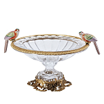 Чаша стеклянная с фигурками разноцветных попугаев на ободке 41 Eden Garden варинант исполнения - 1 | Loft Concept в Кирове