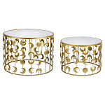 Набор из двух столов из металла Brass Symphony Moon варинант исполнения - 2 | Loft Concept в Кирове