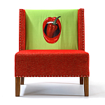 FUN Armchair "Chili Pepper" Red Дизайнерское кресло с цветным принтом варинант исполнения - 1 | Loft Concept в Кирове