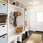 Потолочный светильник для ванных комнат со стеклянным плафоном и одной лампой Hinkley варинант исполнения - 2 | Loft Concept в Кирове