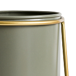 Кашпо из металла и латуни Elegance Elevated Planters оливковое  варинант исполнения - 3 | Loft Concept в Кирове