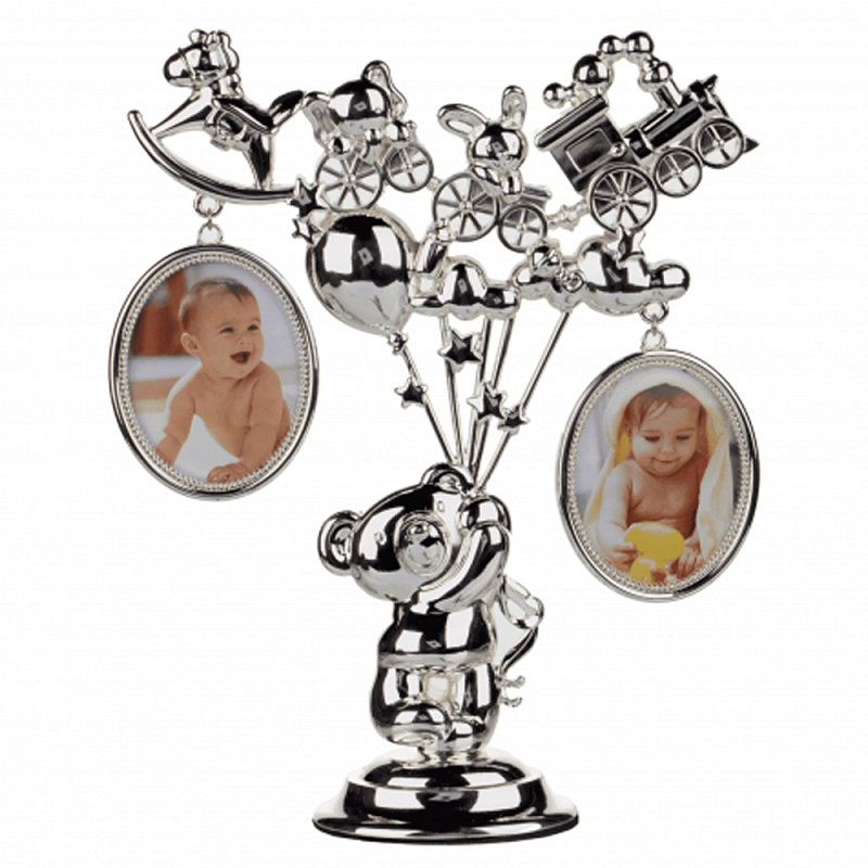 Фоторамка детская Childhood Corner Two photos Серебряный в Кирове | Loft Concept 