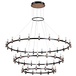 Люстра подвесная с тремя круглыми ярусами и цилиндрическими плафонами Arnaut Light варинант исполнения - 2 | Loft Concept в Кирове