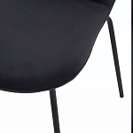 Стул черный с обивкой из велюра Black Archie Chair варинант исполнения - 6 | Loft Concept в Кирове