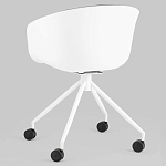 Офисное кресло из пластика с мягким сиденьем Eggshell Grey варинант исполнения - 6 | Loft Concept в Кирове