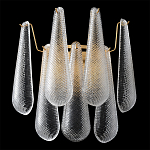 Бра с подвесками из рифленного стекла в форме капель Textured Glass варинант исполнения - 3 | Loft Concept в Кирове