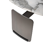 Столик журнальный с круглой мраморной столешницей на трех опорах Marble Stone Drawing варинант исполнения - 7 | Loft Concept в Кирове