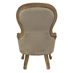 Кресло с мягкой обивкой из коричневого велюра на 4-х деревянных ножках Evelyn Classical Armchair варинант исполнения - 2 | Loft Concept в Кирове