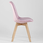 Стул с мягким велюровым сиденьем Arvika Pink варинант исполнения - 2 | Loft Concept в Кирове