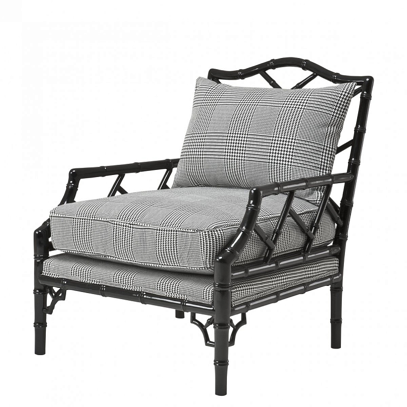 Кресло Eichholtz Chair Morgan Черный Черно-белый Кресло Eichholtz Chair Morgan Черный Черно-белый в Кирове | Loft Concept