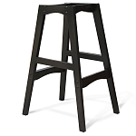 Барный стул со спинкой и подлокотниками на 4-х черных ножках Douglas Rhombus Коричневый Велюр варинант исполнения - 5 | Loft Concept в Кирове