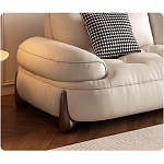 Диван кожаный с каркасом из массива дерева Furniture Medieval варинант исполнения - 1 | Loft Concept в Кирове